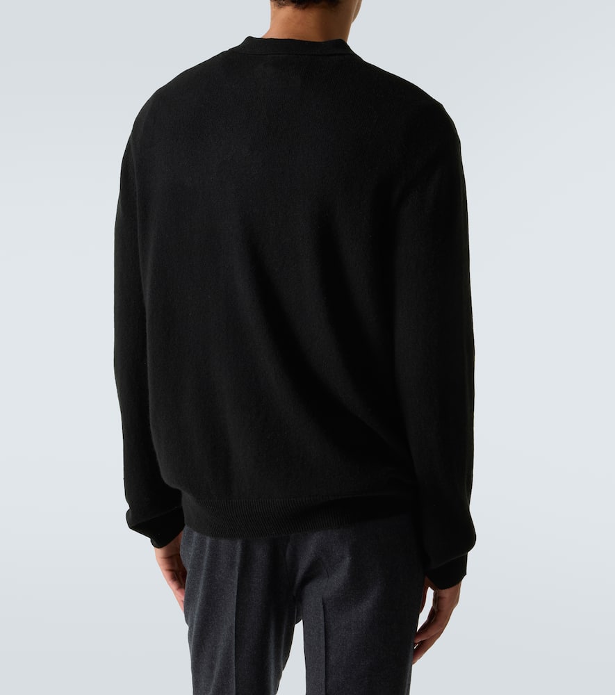 Le Kasha Crete Cashmere Polo Sweater In Black