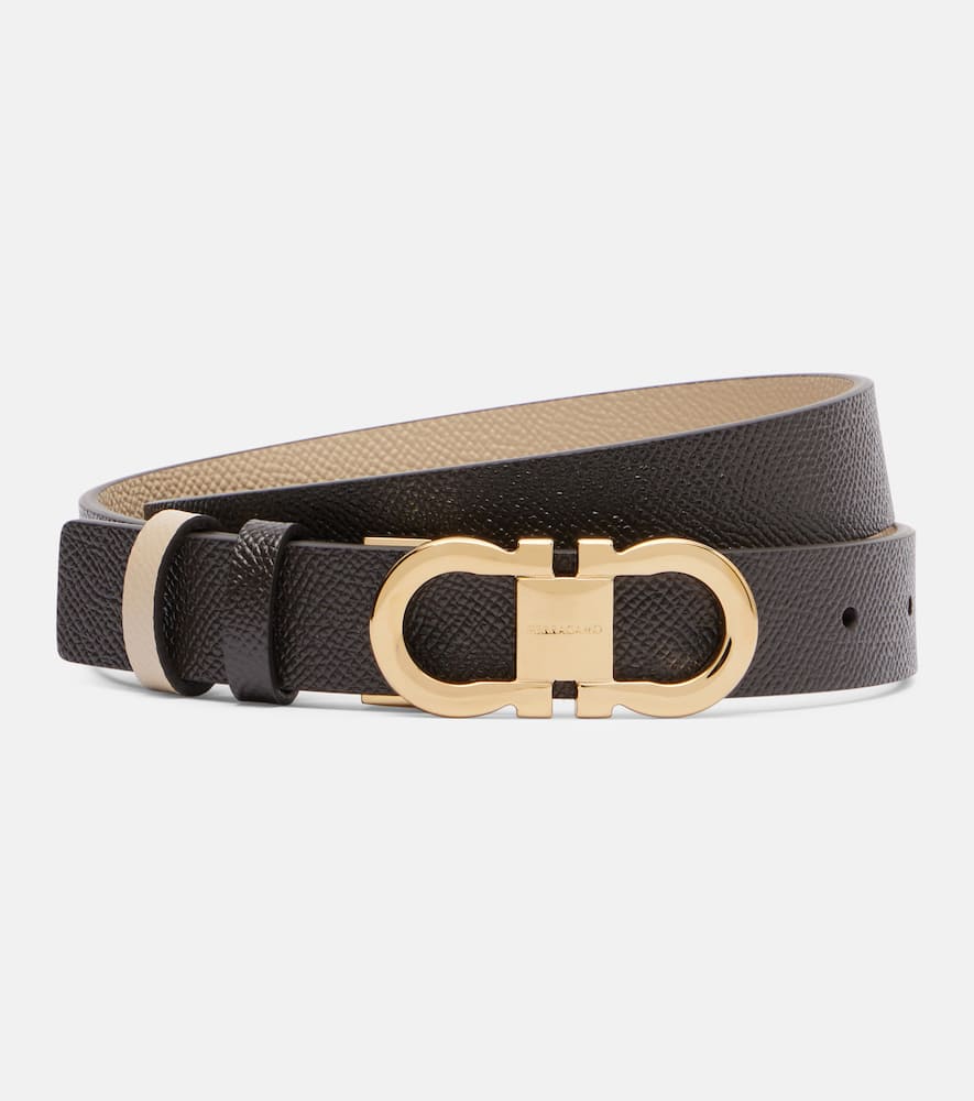 Ferragamo Ganicini Leather Belt In Brown