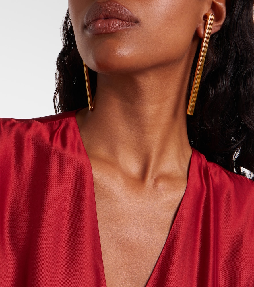 Khaite Empire 18kt Gold-plated Drop Earrings In Gold