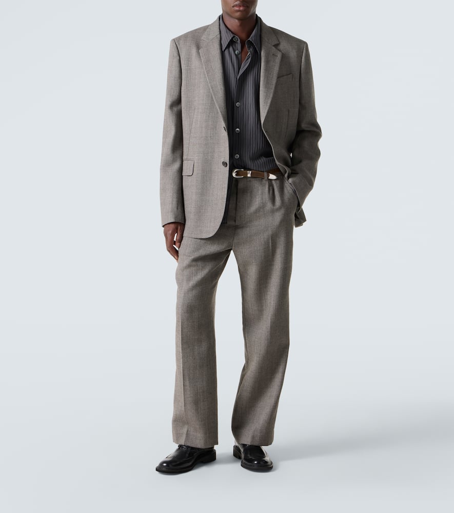 Our Legacy Borrowed Virgin Wool Chinos In Gray