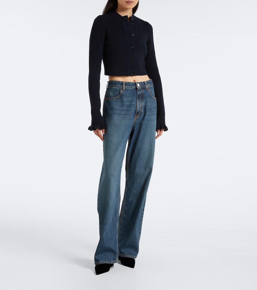 Alaïa Cube Velvet Wedge