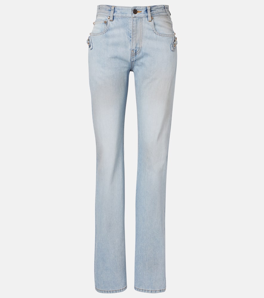 Balenciaga City Low-rise Straight Jeans In Blue