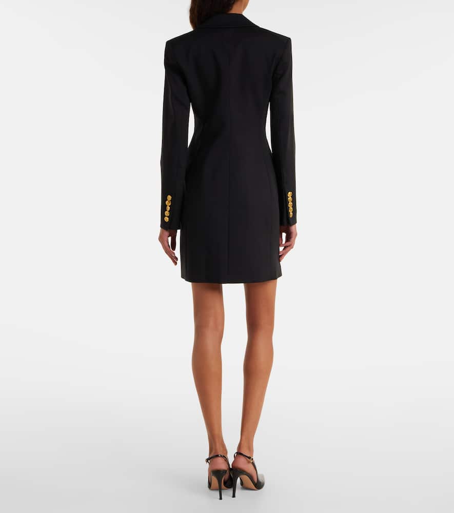 Veronica Beard Walsh Long Sleeve Stretch Wool Blazer Dress In Blue
