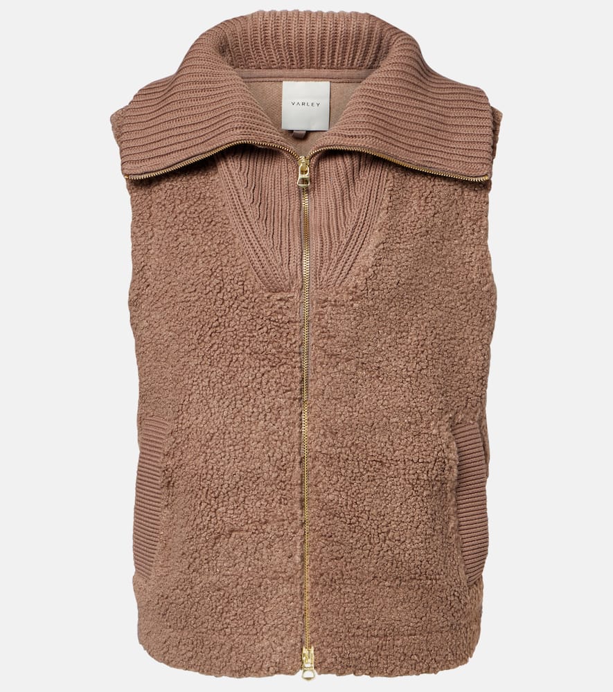Varley Turtleneck Vest In Brown