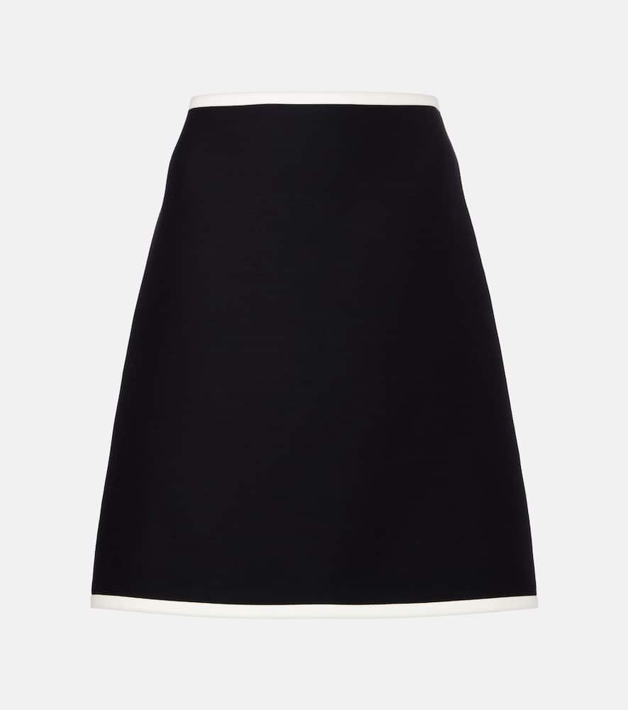 Valentino Crepe Couture Miniskirt In Black