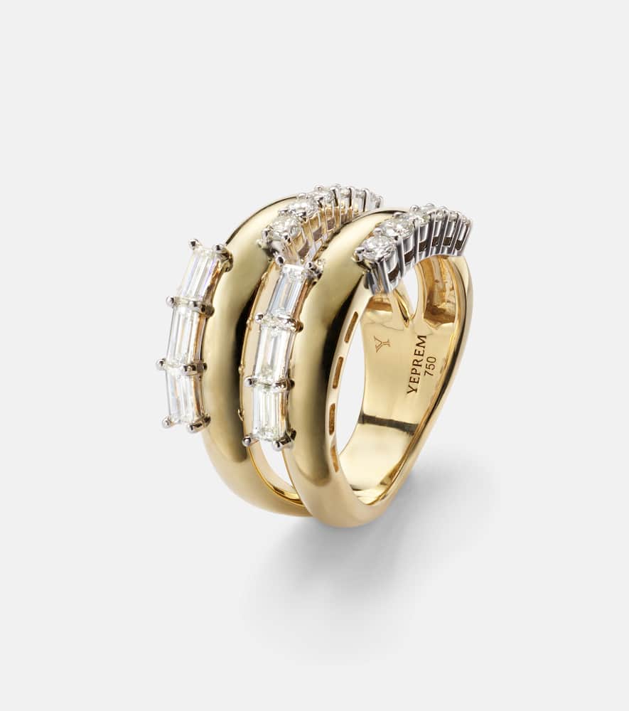 Yeprem Golden Strada 18kt Yellow And White Gold Ring With Diamonds In Gold