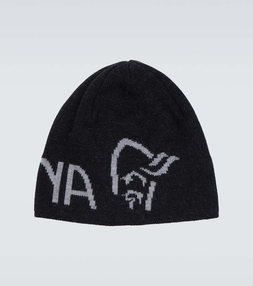 Norrona Norrøna Logo Wool Beanie In Gray