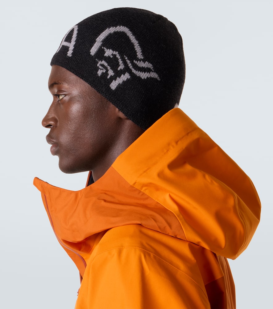 Norrona Norrøna Logo Wool Beanie In Black