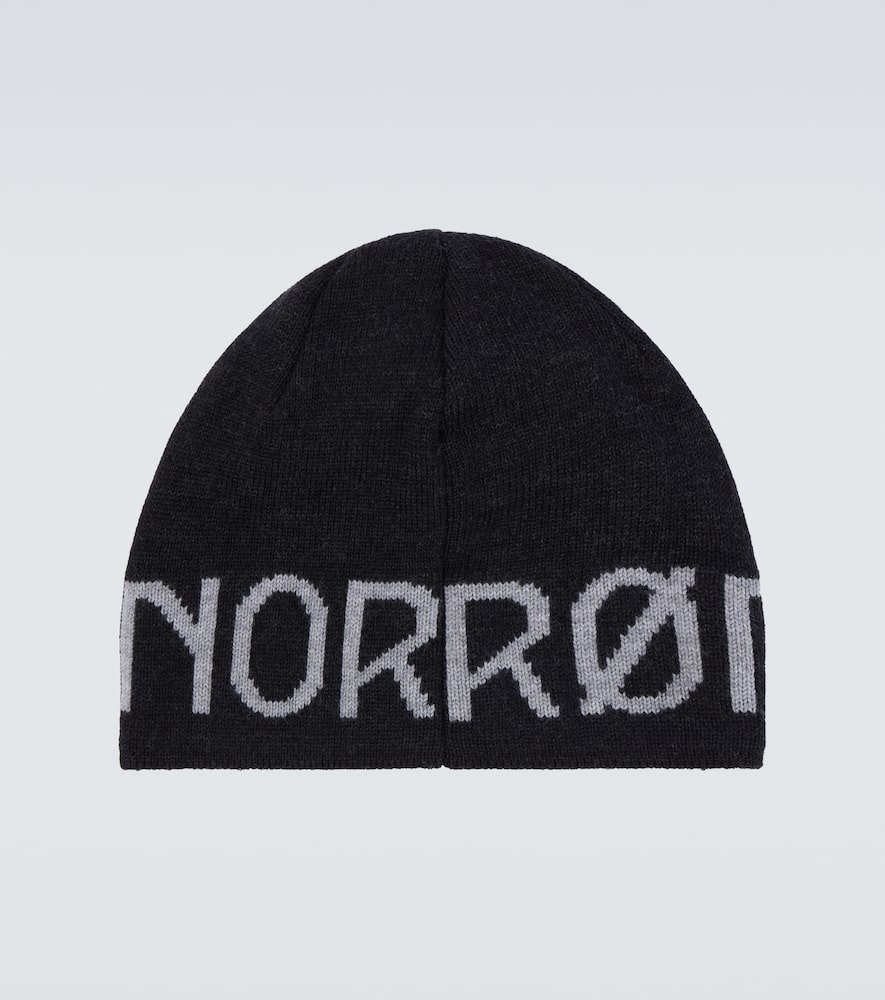 Norrona Norrøna Logo Wool Beanie In Black