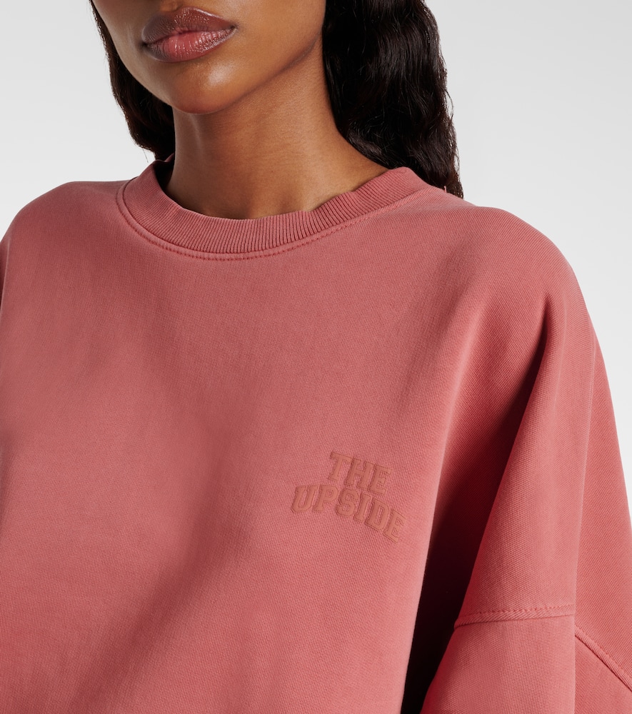 The Upside Paloma Logo Cotton Sweatshirt In Pink