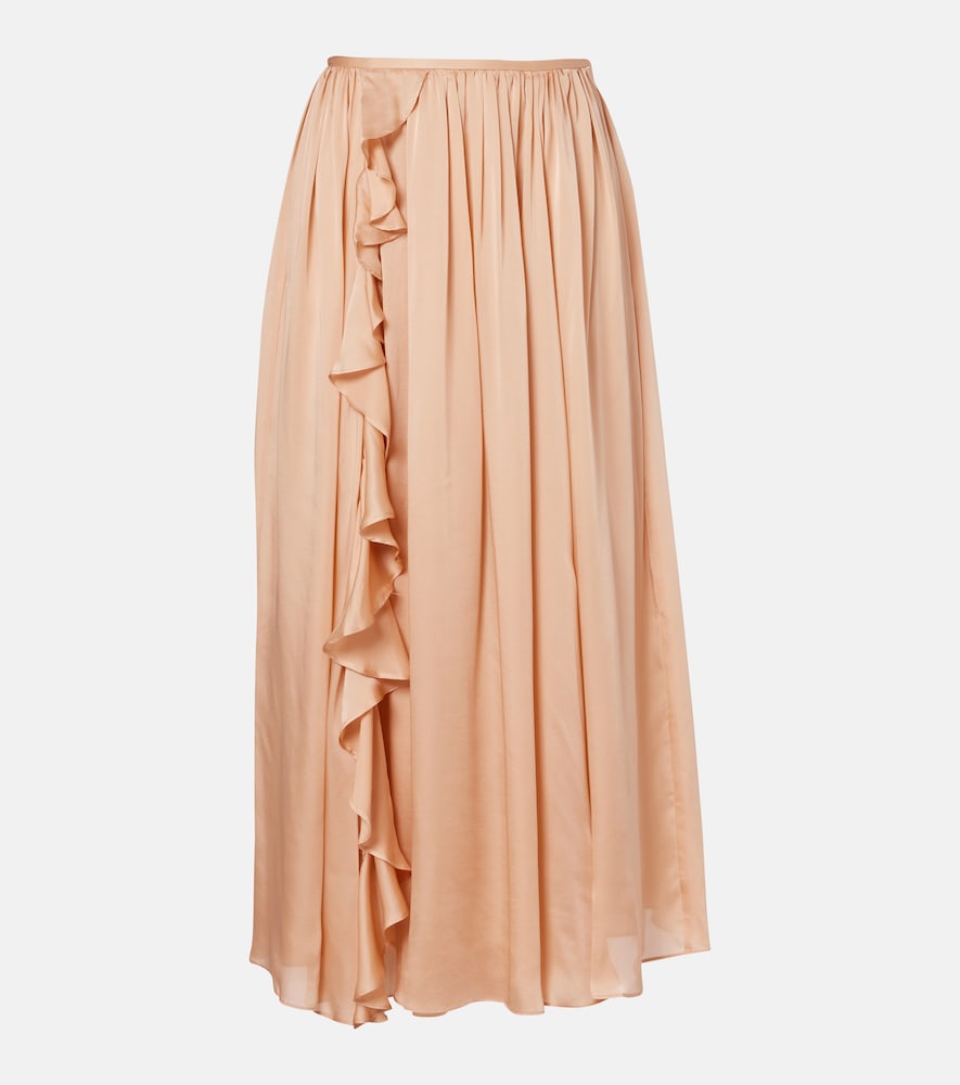 Ulla Johnson Zena ruffled silk chiffon midi skirt Ulla Johnson Zena ruffled silk chiffon midi skirt