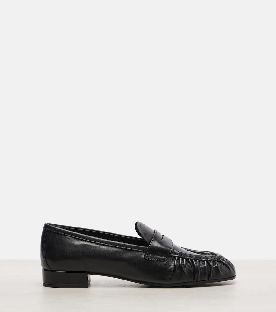  Prada Prada Leather Penny Loafers 