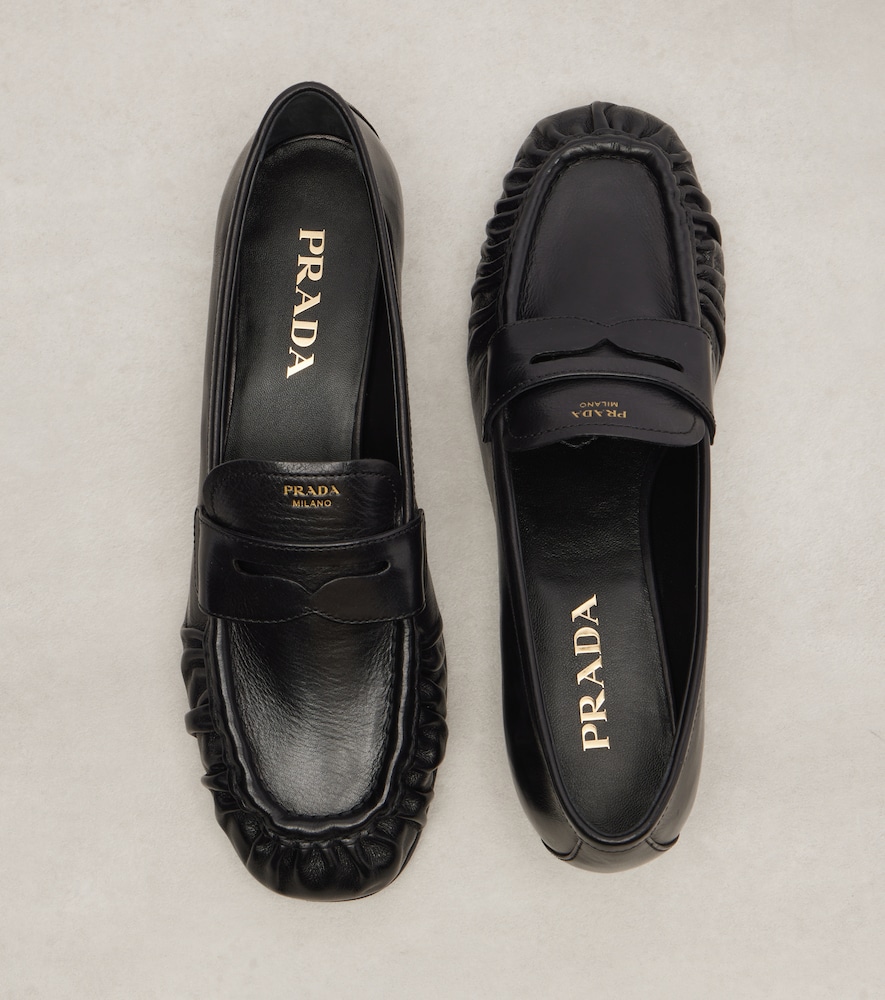  Prada Prada Leather Penny Loafers 