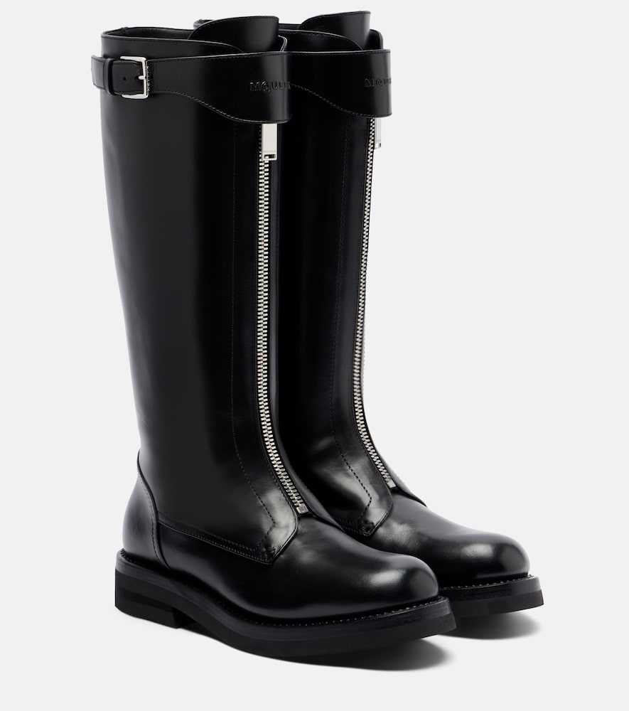 McQueen Countryside leather knee-high boots