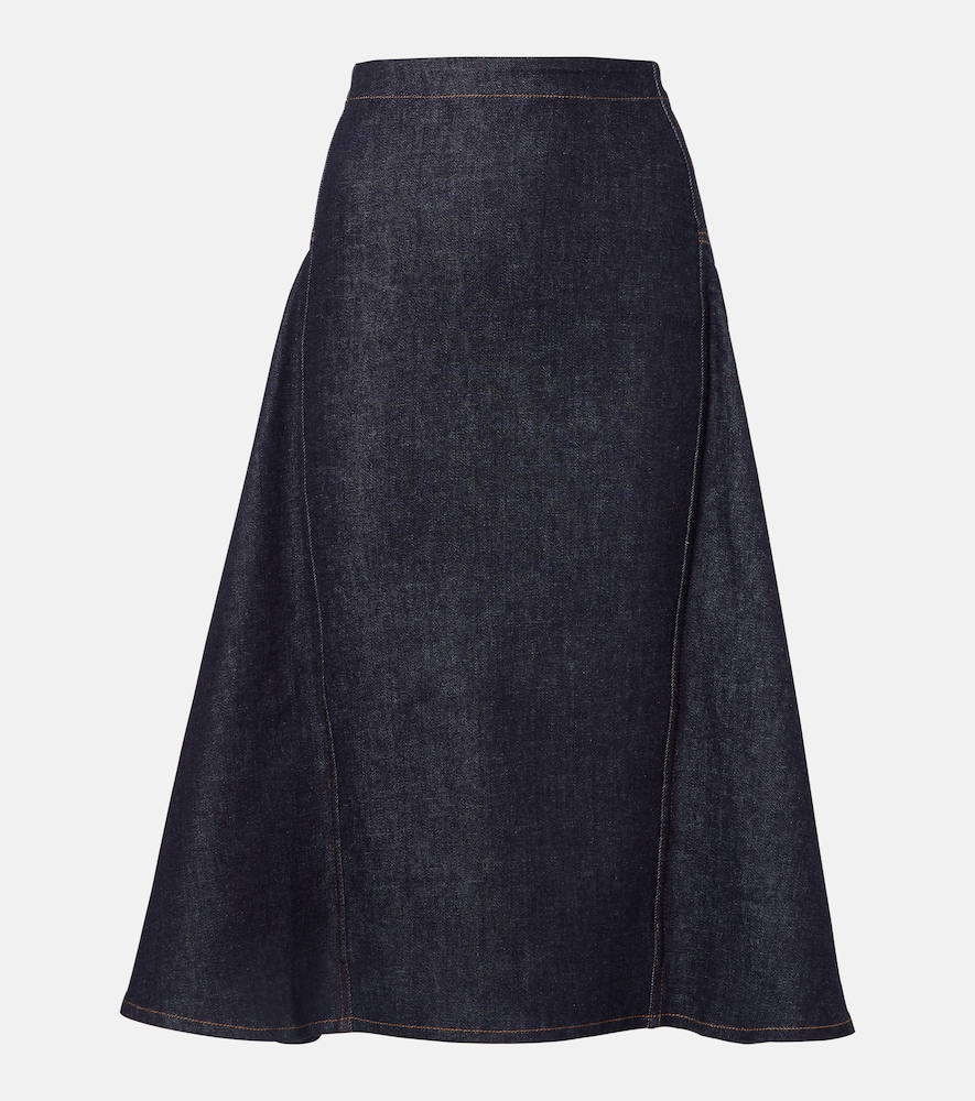 Jacquemus Lavoir de-Nîmes godet denim midi skirt