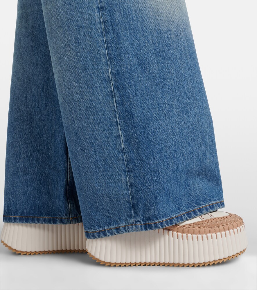 Chloé Nama leather platform sneakers