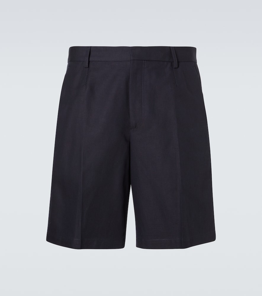 Zegna Cotton and linen Bermuda shorts