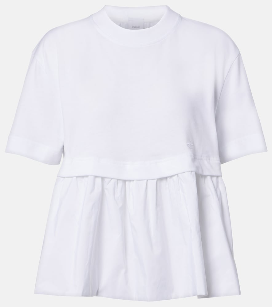 Patou Cotton jersey and faille T-shirt