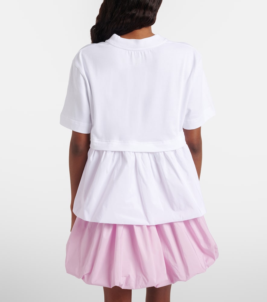 Cotton Jersey And Faille T-Shirt