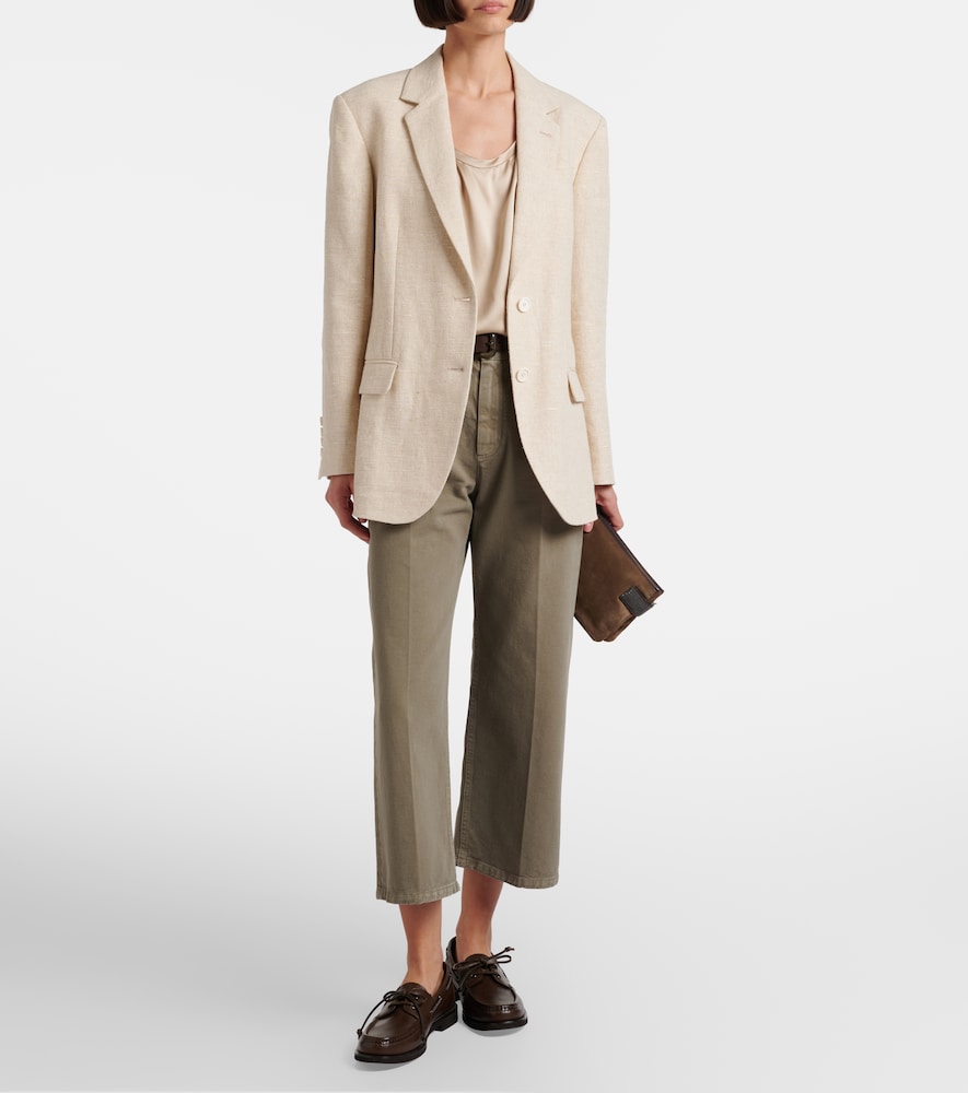 Brunello Cucinelli Cropped wide-leg jeans