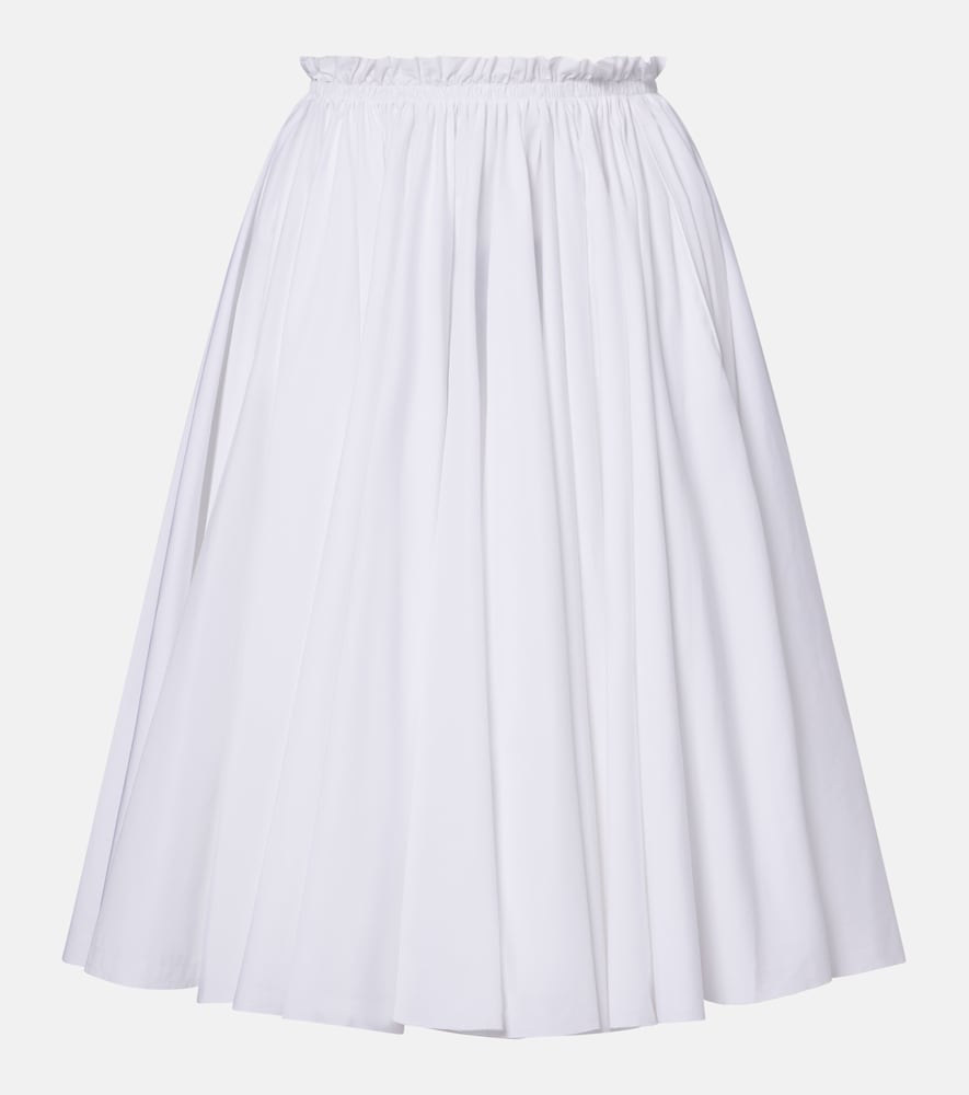Ami Paris Corolla gathered cotton midi skirt