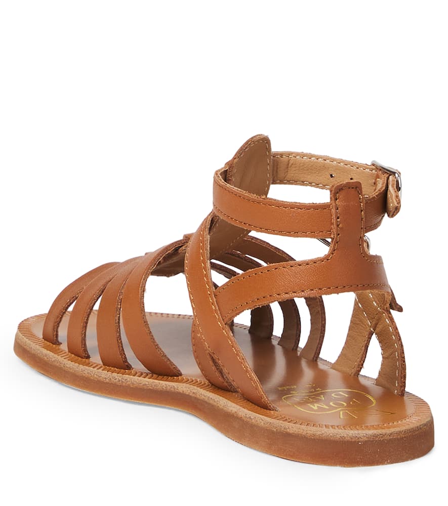 Pom D'api Plagette Gladiator Leather Sandals In Brown