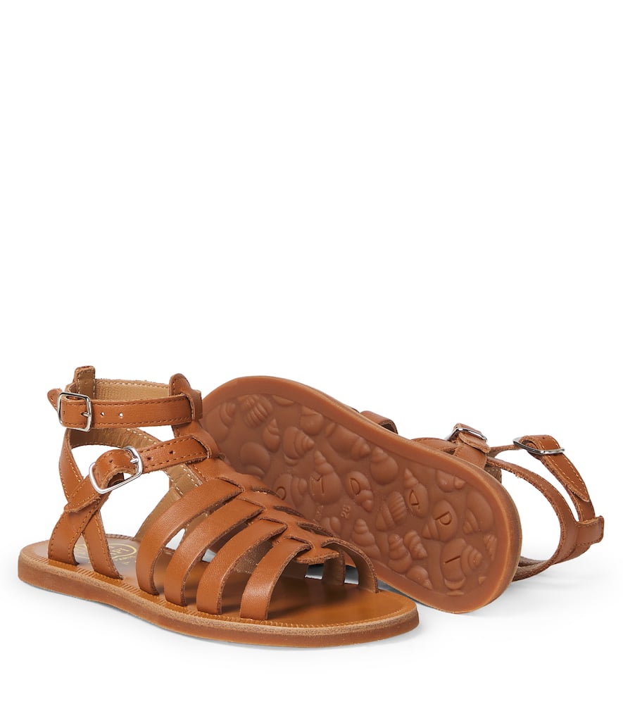 Pom D'api Plagette Gladiator Leather Sandals In Brown