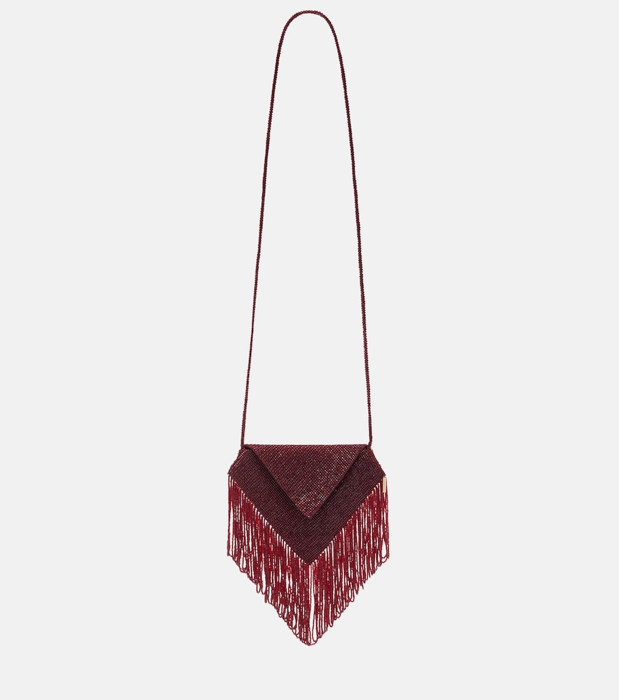 Victoria Beckham Manhattan beaded satin pouch
