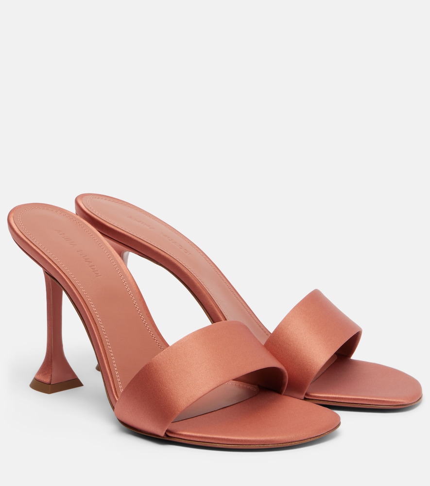 Amina Muaddi Andreea satin sandals