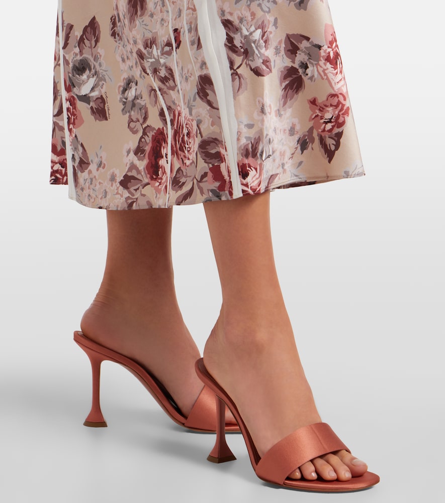Amina Muaddi Andreea satin sandals