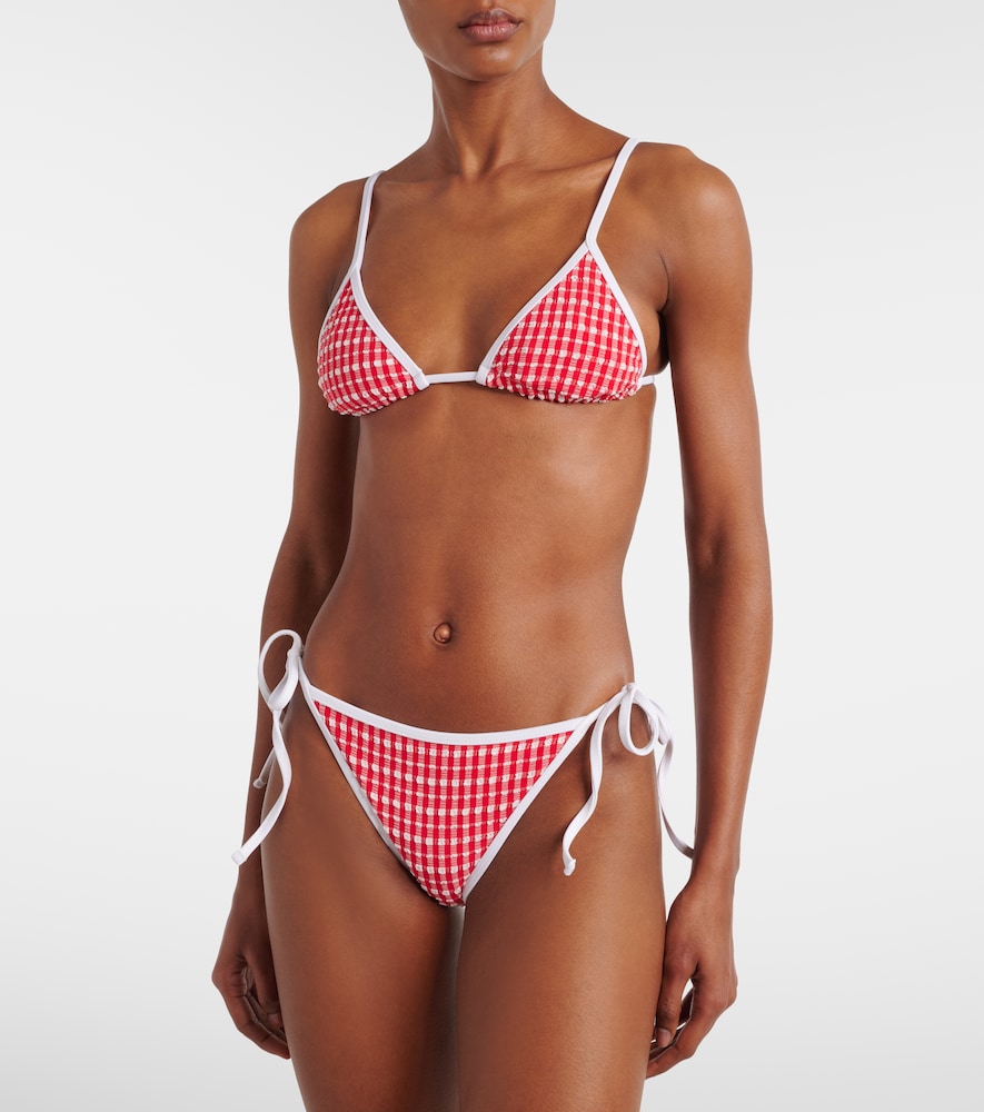 Jade Swim Ties gingham bikini bottoms