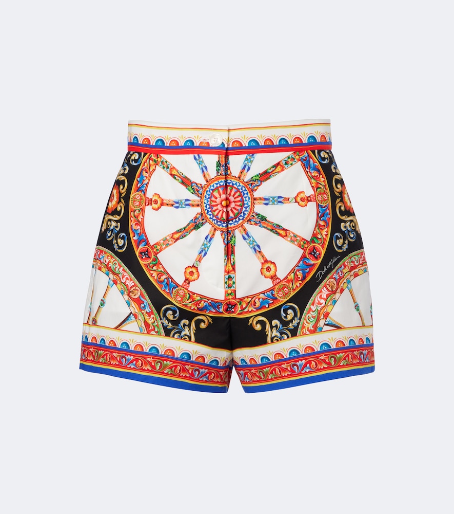 Dolce&Gabbana Women's Multicoloured Carretto Cotton Poplin Shorts UK Size 10 - Mytheresa