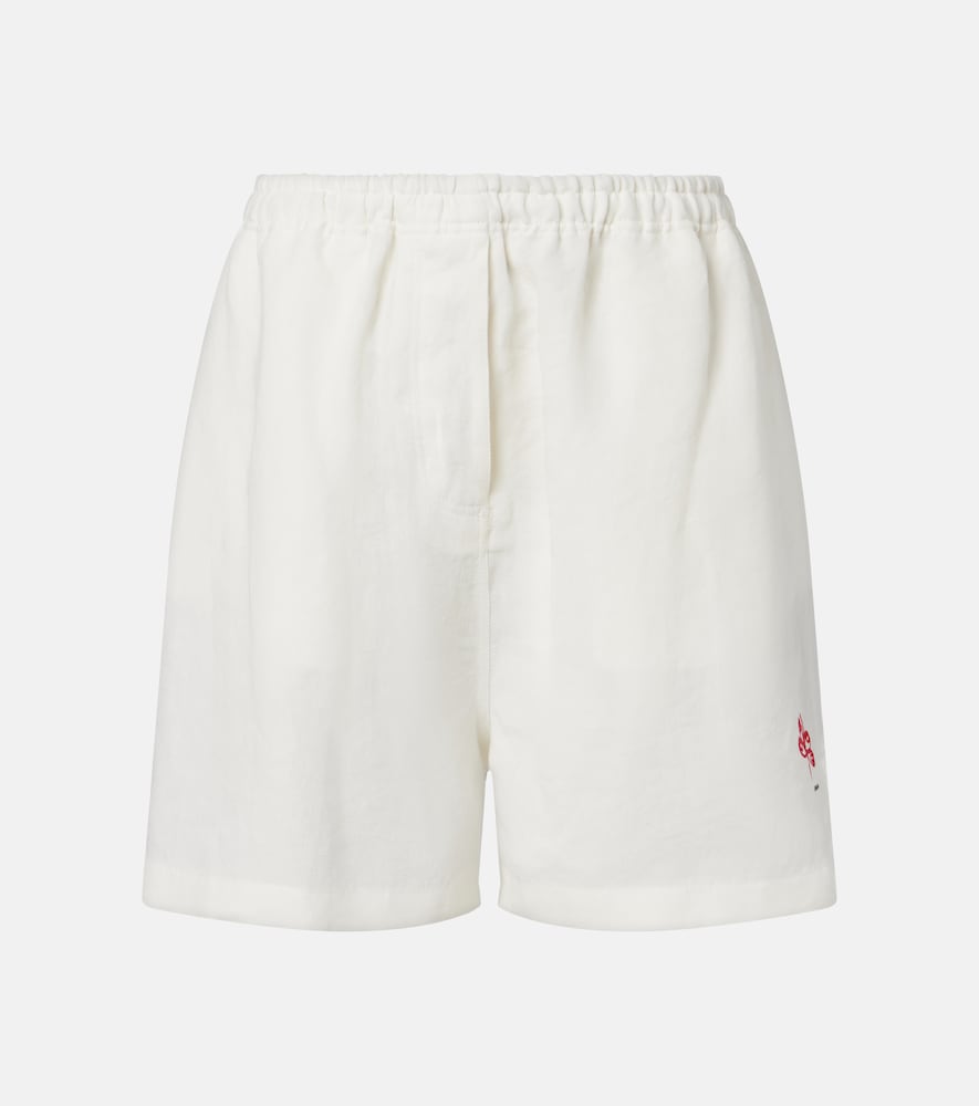Prada Embroidered linen shorts | Thumbnail 6 Prada Embroidered linen shorts | Thumbnail 6