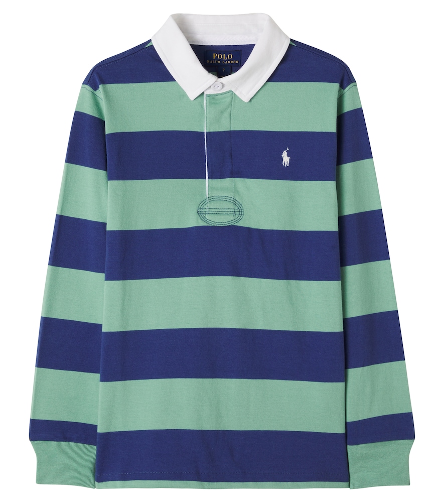 Polo Ralph Lauren Kids Green Striped Cotton Jersey Polo Shirt Y Size 4 - Mytheresa