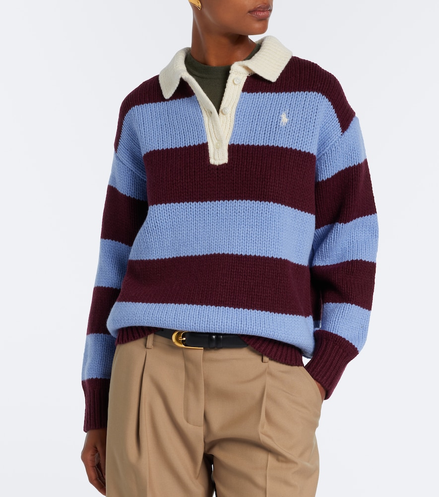 Polo Ralph Lauren Striped Wool-Blend Polo Sweater