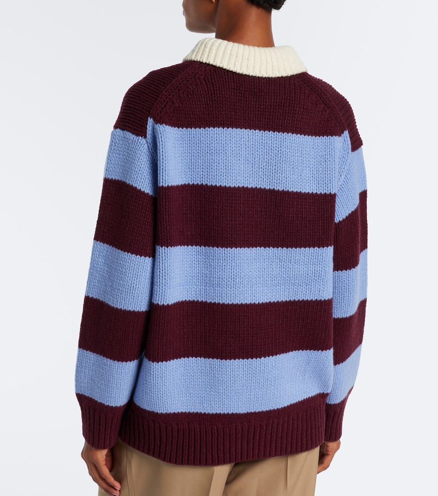 Polo Ralph Lauren Striped Wool-Blend Polo Sweater