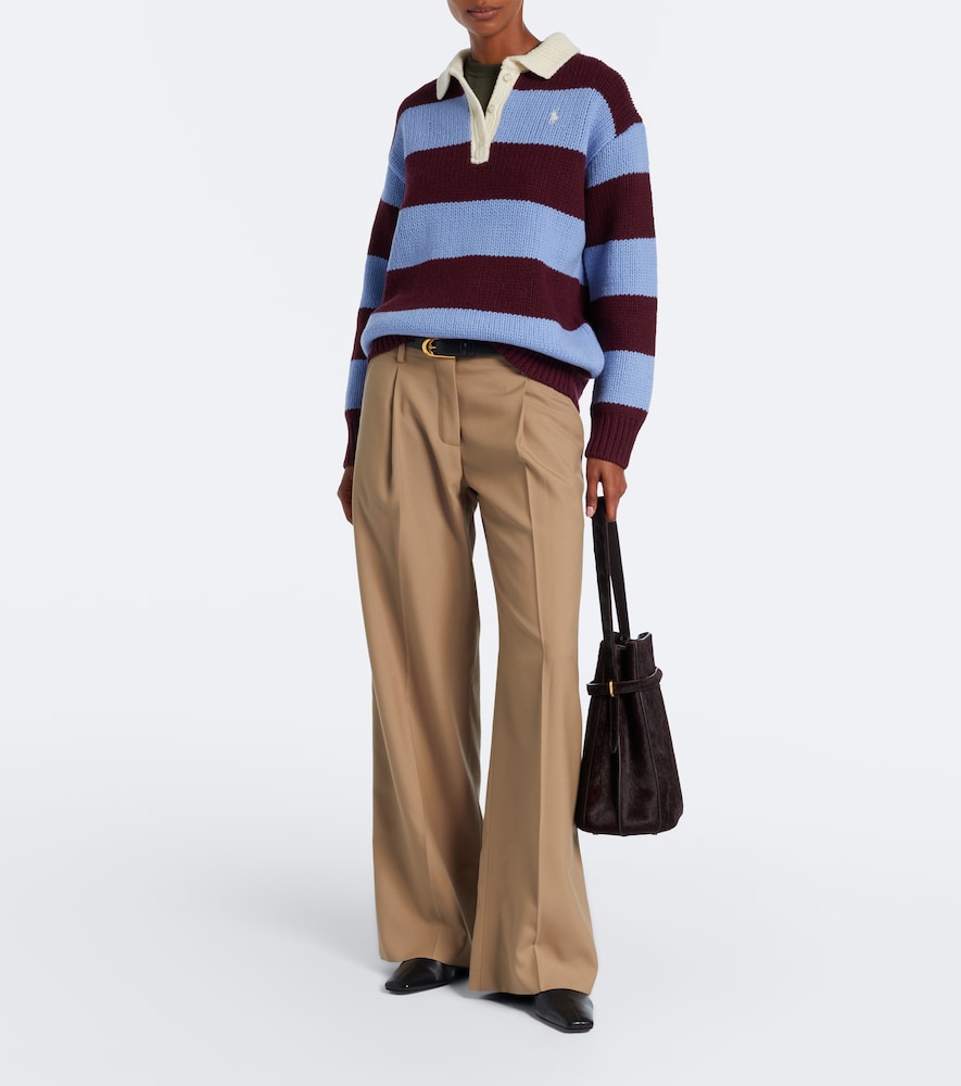 Polo Ralph Lauren Striped Wool-Blend Polo Sweater