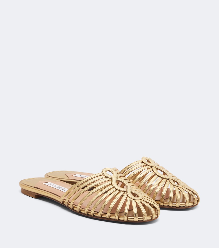 Metallic Sandalen Sweet Surrender aus Leder