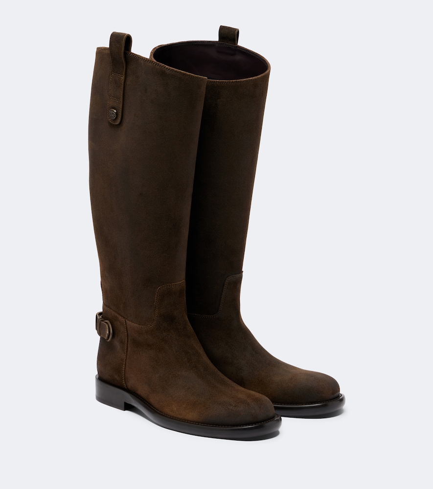 Suede Knee-High Boots