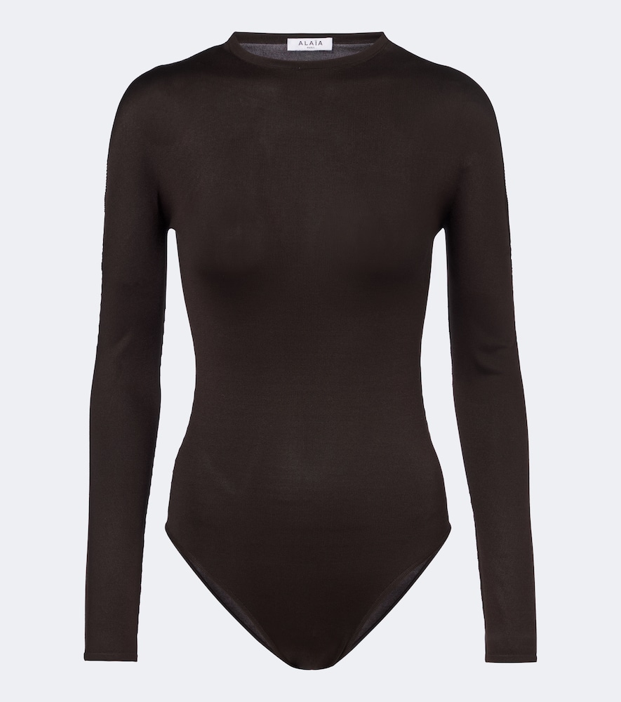 Alaïa Bodysuit aus einem Seiden-Jerseygemisch