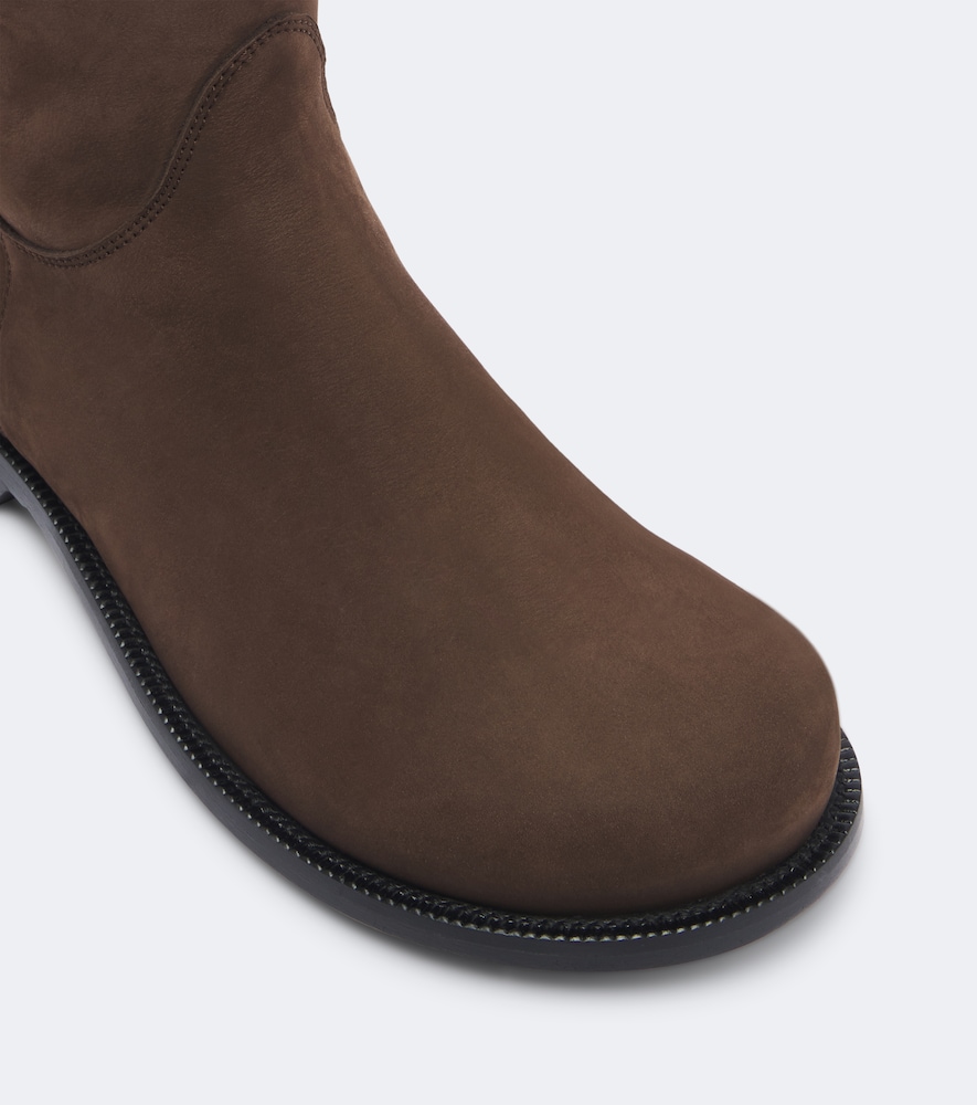 Suede Knee-High Boots