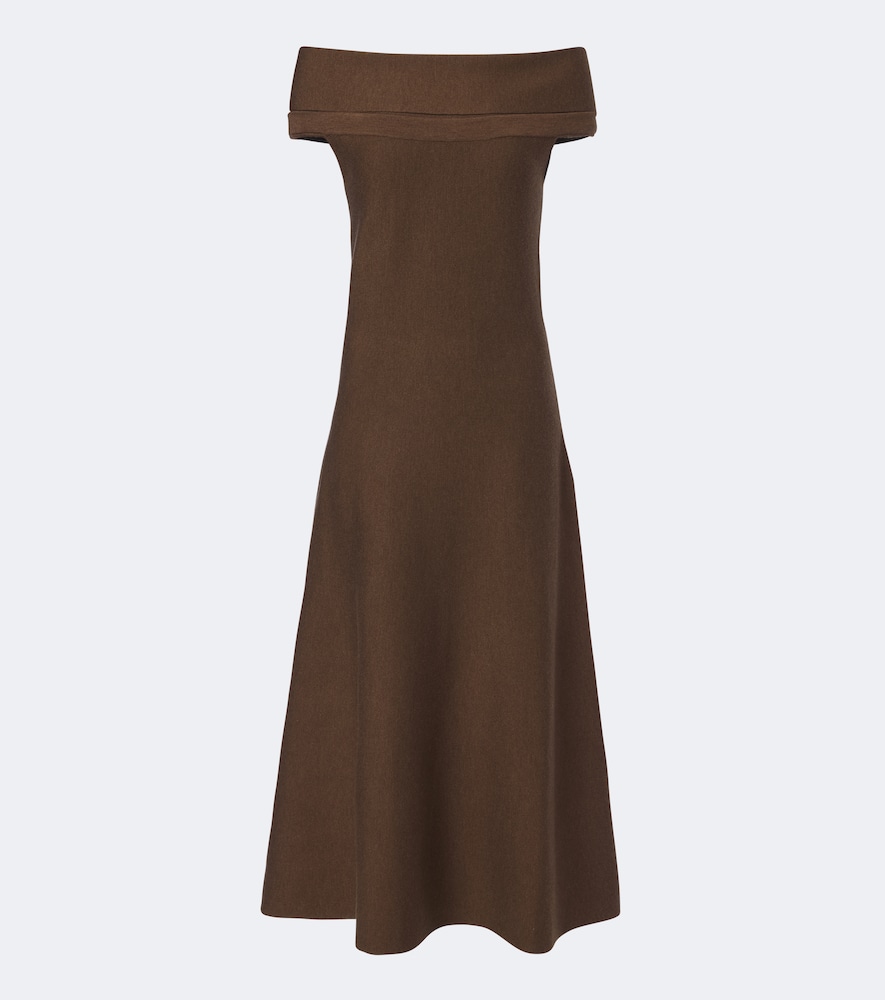 Off-Shoulder Midikleid Camilla aus Wolle