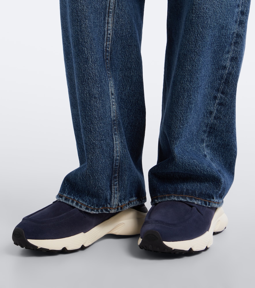 Shearling-Lined Suede Slip-On Sneakers