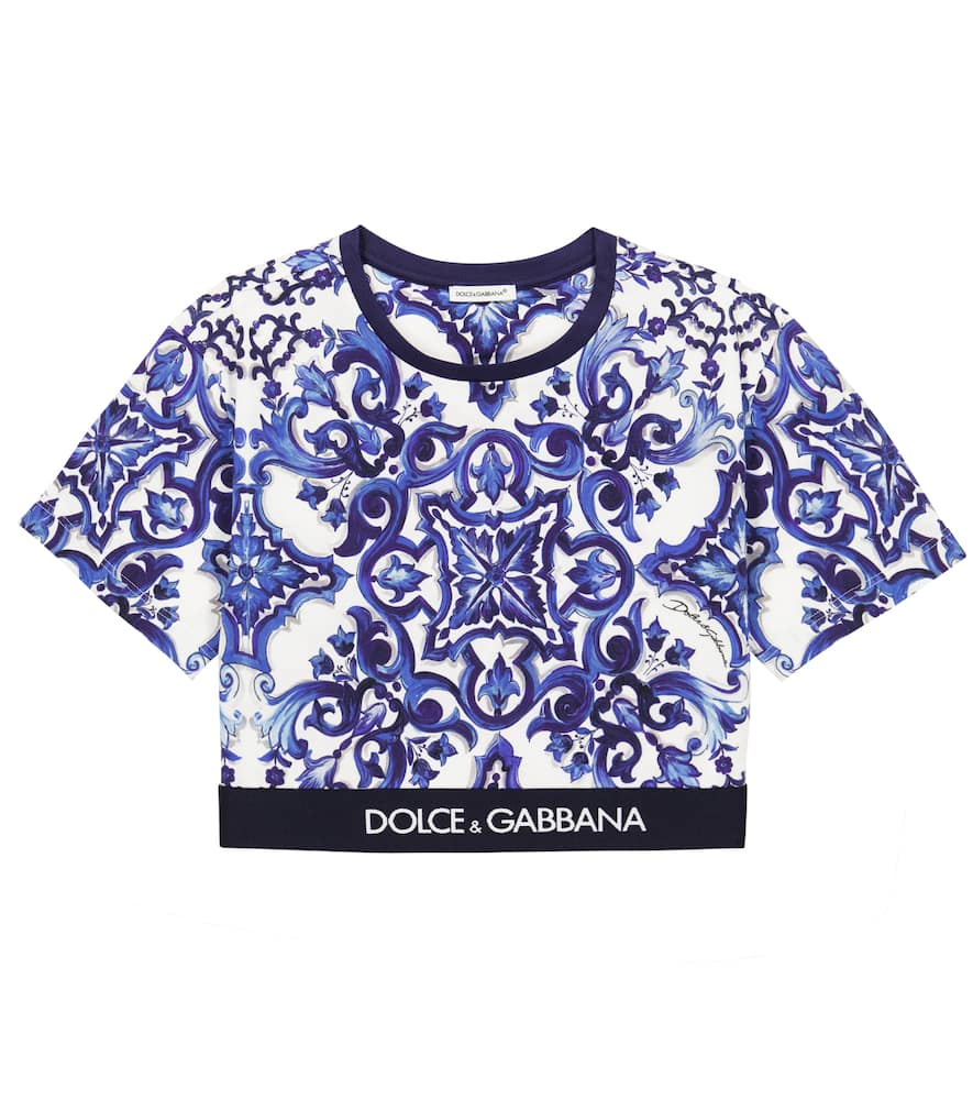 Dolce & Gabbana Kids Printed cotton jersey T-shirt