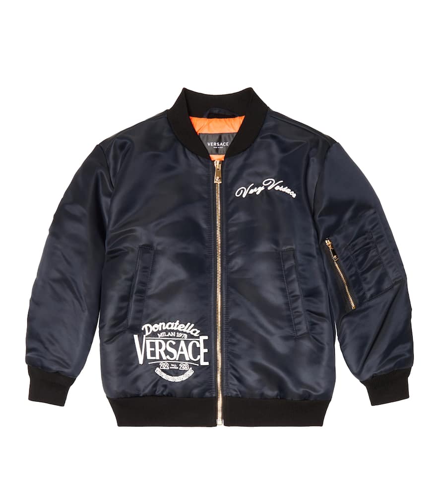 Versace Kids Logo varsity jacket