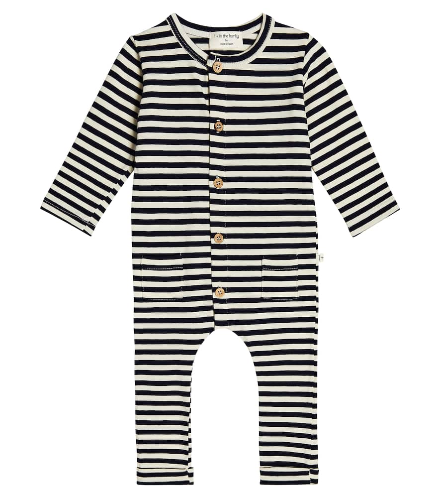 1 + in the Family Baby Roman striped cotton onesie