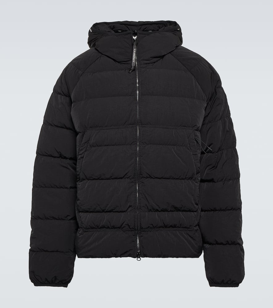 C.p. Company C. P. Company Eco-chrome R Goggle Puffer Jacket In Black
