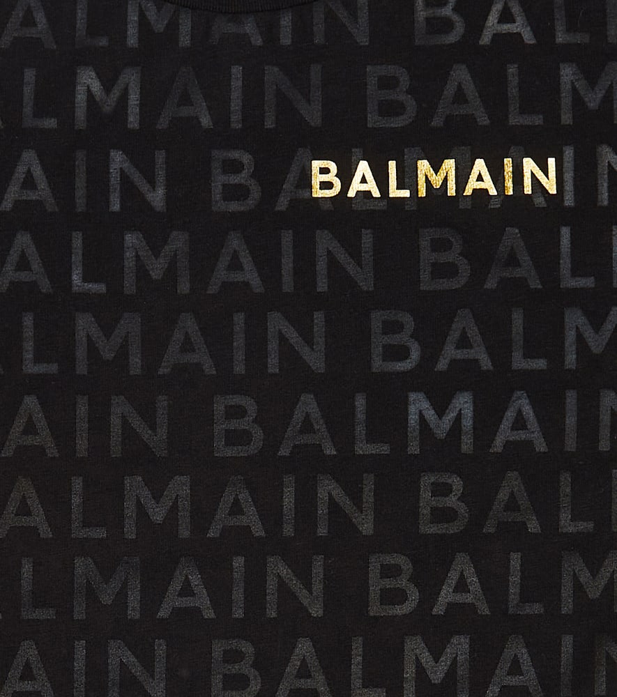 BALMAIN LOGO COTTON JERSEY T-SHIRT