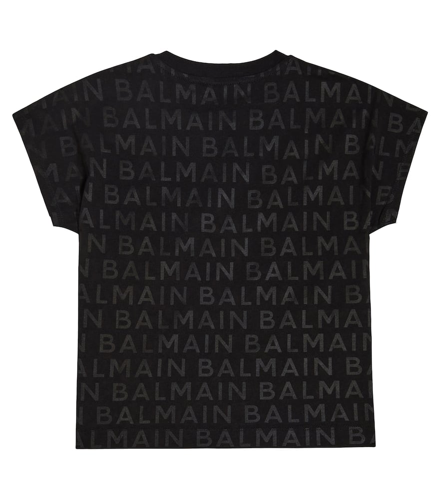 BALMAIN LOGO COTTON JERSEY T-SHIRT