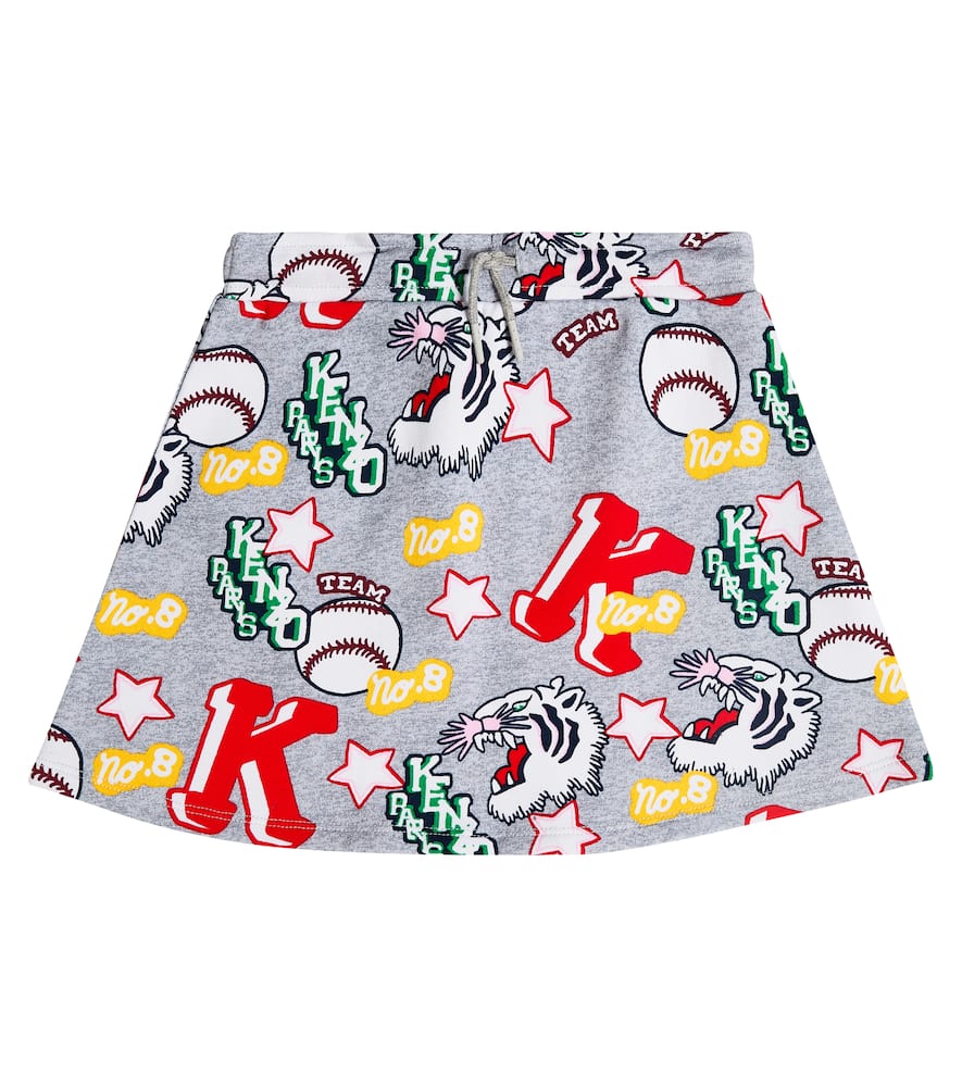 Kenzo Kids Printed cotton skirt